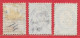 Levant Russe N°19A à/to 21A (papier Vergé Horizontalement/laid Paper Horizontally) 1879 O - Turkish Empire