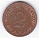 Une Pièce Monnaie  Allemagne  2  Pfennig  Année 1970 Frappe  D - 2 Pfennig