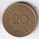 MONEDA DE SARRE DE 20 FRANCS DEL AÑO 1954 - 20 Francos