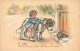 ILLUSTRATEUR SIGNE - Bouret Germaine - Pas Par Là Il Y A Un Gros Chien Qui Va Vous Mordre ! - Carte Postale Ancienne - Bouret, Germaine