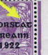 Ireland 1922-23 Thom Saorstát 3-line Overprint In Blue-black On 3d Violet, Error "Accent Missing" R15/12, Error Is Unmou - Ungebraucht