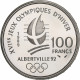 Monnaie, France, Ski Alpin, 100 Francs, 1989, Albertville 92, SPL, Argent - Commémoratives