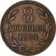 Monnaie, Guernesey, 8 Doubles, 1864, Heaton, Birmingham, TTB, Bronze, KM:7 - Guernesey