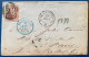 Enveloppe MUSÉE ROYAL Medaillon N°8 Oblit Càd 18 Barres 24 De BRUXELLES + Càd Entrée " BELG. A ERQUELINES " Pour PARIS - 1851-1857 Medaglioni (6/8)
