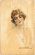 PC ARTIST SIGNED, BOMPARD, GLAMOUR LADY, Vintage Postcard (b50967) - Bompard, S.