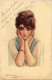 PC ARTIST SIGNED, BOMPARD, GLAMOUR LADY, Vintage Postcard (b50976) - Bompard, S.