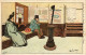 PC ARTIST SIGNED, LYNEY, TRAIN STATION WAITING ROOM, Vintage Postcard (b51132) - Lynen, Amédée-Ernest