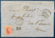 LETTRE N°16C 40c Rouge Oblit GC N°78 De CHATELINEAU + Càd Entrée " BELG.GIV./ AMB.EPERNAY A " Pour  VITRY LE FRANCOIS - 1863-1864 Médaillons (13/16)