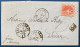 LETTRE Médaillon N°16A 40c Rouge Oblit GC N°78 De CHATELINEAU + Càd Entrée " BELG./ AMB.GIVET E " Pour SEDAN TTB - 1863-1864 Medaillen (13/16)