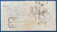 LETTRE 1855 Sans Timbre D'OSTENDE Pour LISBONNE / PORTUGAL + Càd Entrée " BELG.-LILLE / A.CALAIS C " + Taxe 240 RRR - Ambulantes