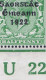 Ireland 1922-23 Thom Saorstát 3-line Overprint In Blue-black On ½d Green Corner Block Of 48 Control U22 Imperf Plate 2 - Ungebraucht