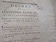 Révolution Décret Convention 07/08/1793 An 2 Peine De Mort Pour Les Hommes En Fausse Patrouille Et Déguisés En Femme - Wetten & Decreten