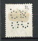 H-K  Yv. N° 24 ; SG N° 25  Fil CC   (o)  10 S 12c Bleu Clair Victoria  Perforé  Cote  80 Euro BE   2 Scans - Usados