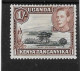 KENYA, UGANDA AND TANGANYIKA 1938 1s BLACK AND YELLOWISH-BROWN SG 145 PERF 13 X 11¾ MOUNTED MINT Cat £40 - Kenya, Uganda & Tanganyika