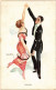 PC ARTIST SIGNED, USABAL, FURLANA, DANCING COUPLE, Vintage Postcard (b51198) - Usabal