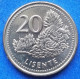 LESOTHO - 20 Lisente 2018 "Flora" KM# 64 Letsie III (1996) - Edelweiss Coins - Lesotho