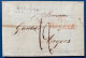 Lettre 23 NOV 1823 BILBAO Marque " B°/VIZCAYA " Pour ANGERS Marque " ESPAGNE PAR BAYONNE "+ Taxe 12 + Au Dos FRANCO TTB - ...-1850 Préphilatélie