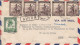 Belgian Congo Boxed AVION, BOMA 1946 Cover Brief Lettre Président D'Agriculture Au Congo LIEGE Belgium 5-Stripe Askari - Storia Postale