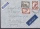 Belgian Congo POR AVIAO & PAR AVION Labels MATADI 1938 Cover Brief Lettre HAMBURG Aerien Surchargé Overprinted - Lettres & Documents