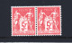 FRANCE / N°216 +216a TYPE SAGE 5f CARMIN EXPOSITION PHILATELIQUE INTERNATIONALE DE PARIS 1925 - Unused Stamps