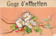 FLEURS - Gage D'affection - Carte Postale Ancienne - Fiori