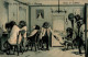 Affen Vermenschlicht Beim Friseur Prägekarte I-II (etwas Fleckig) - Autres & Non Classés