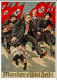 Propaganda WK II - MANDER Sìscht Zeit Sign. Künstlerkarte JUDAIKA 1938 S-o I - Guerre 1939-45