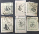 9 Persanes Postes Overprinted Provisanes Used Shifted  See Photos - Iran