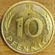 ALLEMAGNE 10 Pfennig 1991 F Stuttgart KM#108 TTB - 10 Pfennig