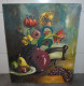 VINTAGE PEINTURE NATURE MORTE HST Signé 1979 - 46cm X 55cm - Oils