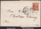 FRANCE N° 31 SUR LETTRE ETOILE DE PARIS 1 + CAD PL. DE LA BOURSE DU 27/03/1869 - 1863-1870 Napoleon III Gelauwerd