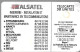 CARTE-PRIVEE-50U-GemA-D339-ALSATEL-R° Glacé-Utilisé-TBE - Privées