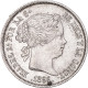 Monnaie, Espagne, Isabel II, 40 Centimos, 1866, Madrid, TTB+, Argent, KM:628.2 - Premières Frappes