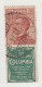 Regno D'Italia - Vittorio Emanuele III° - 30 Centesimi Columbia, Francobollo Pubblicitario. - Stamps For Advertising Covers (BLP)