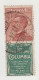 Regno D'Italia - Vittorio Emanuele III° - 30 Centesimi Columbia, Francobollo Pubblicitario. - Timbres Pour Envel. Publicitaires (BLP)