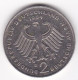 2 Deutsche Mark 1984 D MUNICH, Theodor Heuss , Cupronickel, KM# A127 - 2 Marchi