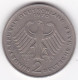 2 Deutsche Mark 1970 D MUNICH , Theodor Heuss , Cupronickel, KM# A127 - 2 Mark