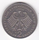 2 Deutsche Mark 1990 G KARLSRUHE. Kurt Schumacher . Cupronickel. KM# 149 - 2 Marchi