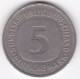 5 Deutsche Mark 1975 G KARLSRUHE . Cupronickel ,KM# 140.1 - 5 Marchi