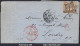 FRANCE N°56 SUR LETTRE POUR LONDRES AVEC ETOILE DE PARIS 12 + CAD BD BEAUMARCHAIS DU 25/02/1873 - 1871-1875 Ceres