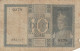 BANCONOTA ITALIA LIRE 10 1939 BIGLIETTO DI STATO VF (VS513 - Regno D'Italia – 10 Lire