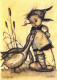 ILLUSTRATION, M.I. HUMMEL, THE LITTLE GOOSE-GIRL, NR. 220, CHILD, SIGNED, POSTCARD - Hummel