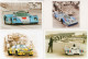 Lot Of 4 Art Cards Of PORSCHE At LE MANS  - Artiste:Francois Bruere - CPM - Le Mans