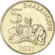 Monnaie, Eswatini, 5 Emalangeni, 2021, ESWATINI., SPL, Bronze-Aluminium - Swazilandia