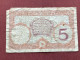 INDOCHINE Billet De 5 Francs PAPEETE - Indochine