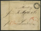 HAMBURG 1842, T 11 APR, Rote Sonderform Auf Brief Von Königsberg (K1) über Hamburg (rückseitiger K1) Und London, Handsch - Prephilately