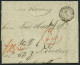 HAMBURG 1843, T 20 JAN, Rote Sonderform Auf Brief Von Königsberg (kleiner K1) Nach London, Handschriftlich Via Hamburg,  - [Voorlopers
