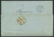 HAMBURG - GRENZÜBERGANGSSTEMPEL 1846, T 14 JUL, In Rot Auf Brief Von LEIPZIG (R2) Nach London, Handschriftlich Via Hambu - Prephilately