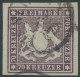 WÜRTTEMBERG 42a O, 1873, 70 Kr. Braunlila, Voll-breitrandig, Rechts Eine Natürliche Papierknitterung, Farbfrisches Prach - Andere & Zonder Classificatie