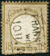 Dt. Reich 28 O, 1872, 18 Kr. Schwärzlichocker, R3 Von Frankfurt, Marke Unten Angeschnitten Und Teils Scherentrennung, Fe - Used Stamps